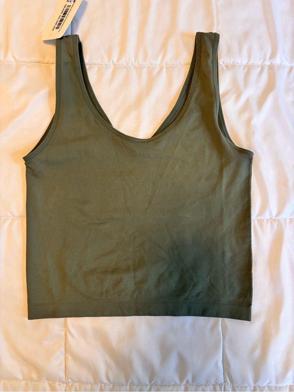 Yelete Olive Scoop Neck Tank Top